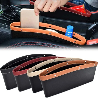 Car organizer with multiple color options on a white background