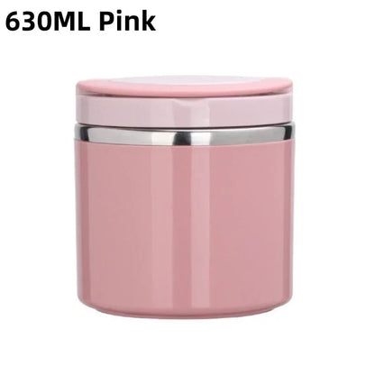 Pink container with silver lid on a white background